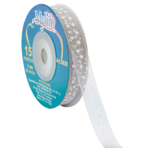 Art.5829 Listón Organza Estrellas Con Puntos 10mm 15m