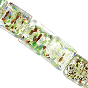 Art.5835 Cuenta Centro Plata Cubo 20mm Hilo 15cm (aprox 6pz)