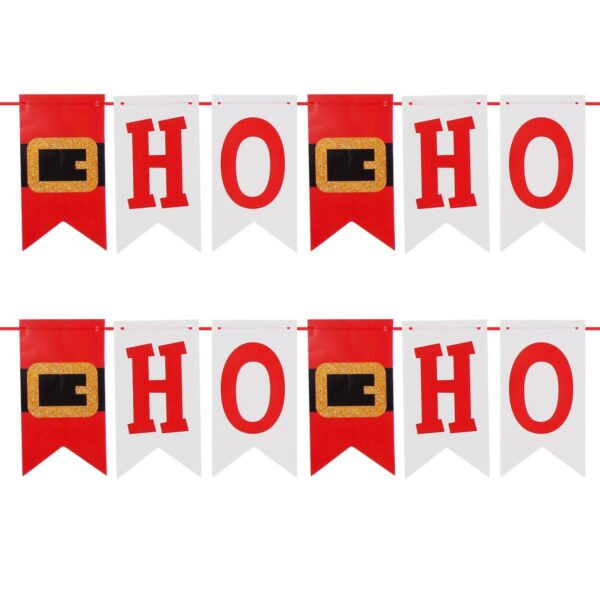 Art.5853 Banderín HoHoHo x12pz 20.5x11cm 3m 1pz