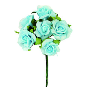 Art.5954 Ramito Flor Fomi Centro/Organza X6 Flores 10cm 1pz