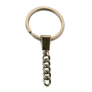 Art.5972 Llavero Fino Aro Con Cadena 30mm 4pz