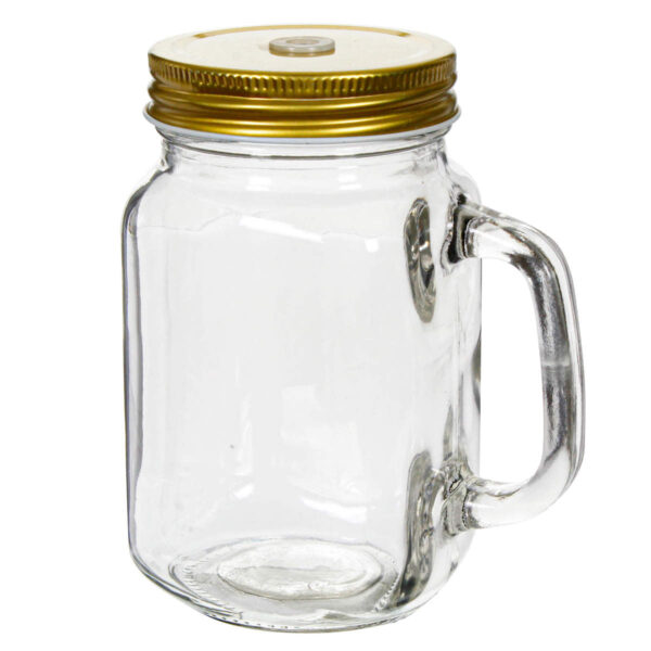 Art.6039 Frasco Liso Con Agarradera Tapa C/Hoyo (aprox 450ml) 13.3x10.7x7.8cm 1pz