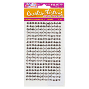 Art.6070 Piedra Metálica con Adhesivo 6mm 1 Planilla (aprox 247)