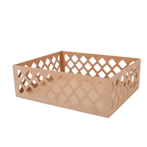 Art.6107 Base Cuadrada Rombos 9.8x30x25cm 1pz