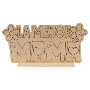 Art.6156 Letrero La Mejor Mamá 11.5x23x4cm 1pz