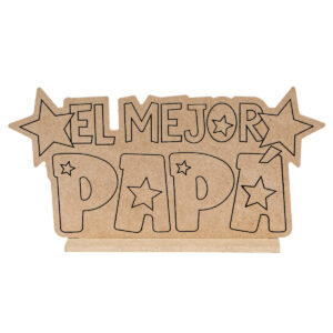 Art.6157 Letrero El Mejor Papá 12x23x4cm 1pz