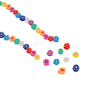 Art.6182 Cuentas Flores 10mm Hilo 40cm (Aprox 43pz)pz)