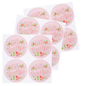 Art.6191 Calcomanía Círculo Mi Bautizo 4.5cm 12pz