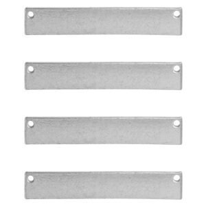 Art.6207 Dije De Aluminio Rectangular Con 2 Orificios 6x38mm 4pz