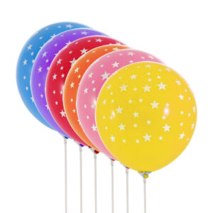 Art.6265 Globo Impreso Con Estrellas #12 10pz