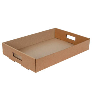 Art.6272 Charola Kraft Grande 6.5x35.5x24cm 1pz