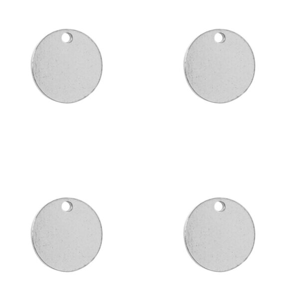 Art.6277 Dije De Aluminio Círculo Chico 13mm 4pz