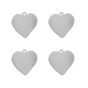 Art.6327 Dije De Aluminio Corazón 16x17mm 4pz