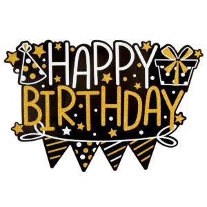 Art.6464 Letrero Happy Birthday 59x88cm 1pz