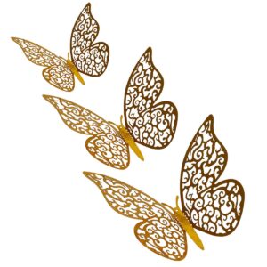 Art.657 Mariposas Metálicas Varios Tamaños 12pz