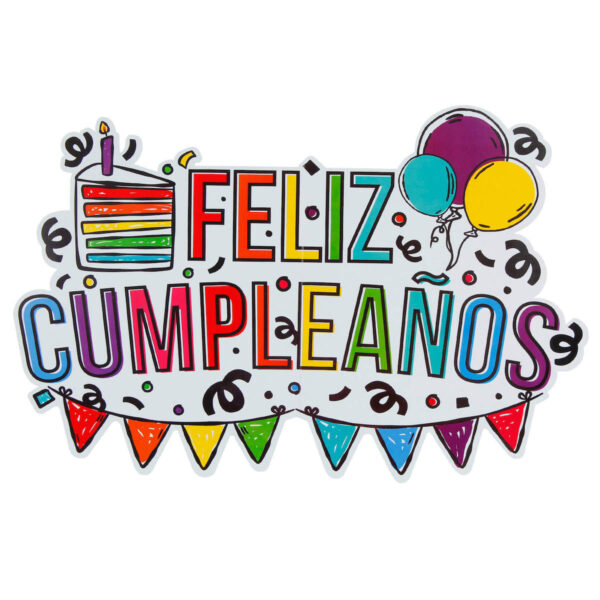Art.6777 Letrero Feliz Cumpleaños 45x68cm 1pz