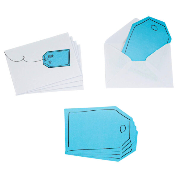 Art.6822 Sobre Con Tarjeta Impresa 7.6x10.8cm 5pz