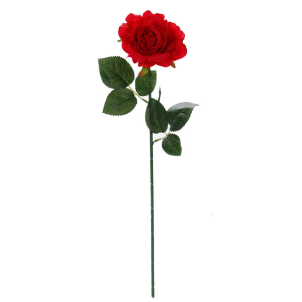 Art.6933 Flor Tallo Rosa Abierta 49cm 1pz