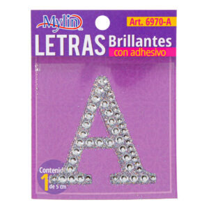 Art.6970 Letra Brillante Con Adhesivo 5cm 1pz