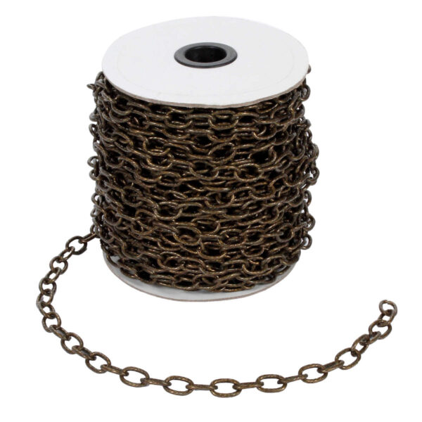 Art.7032 Cadena De Metal Oro Antigüo 9x14mm 25m