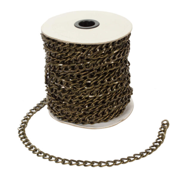 Art.7035 Cadena De Metal Oro Antigüo 12x9mm 25m