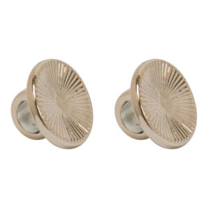 Art.7046 Plástico Terminación Metal Botón Pegado 13mm 24pz