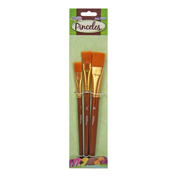 Art.7222 Juego De Pinceles 3pz