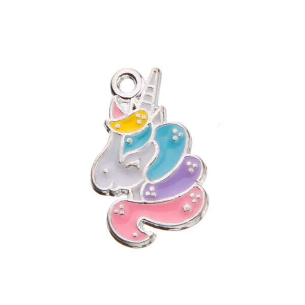 Art.7337 Dije Unicornio Enam 20x13mm 3pz