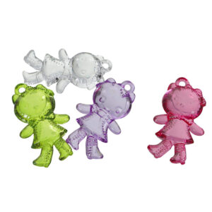 Art.7378 Cuentas Plásticas Figuras Color Surtido varios tamaños 4pz