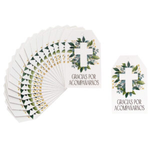 Art.7461 Tarjeta Rectangular Cruz 6.5x4cm 20pz