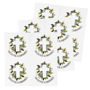 Art.7465 Calcomanía Círculo Cruz 4.5x4.5cm 12pz