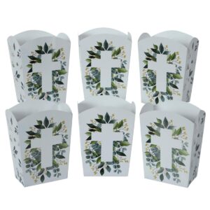 Art.7467 Caja Palomitas Cruz 9.5x7x4.5cm 6pz