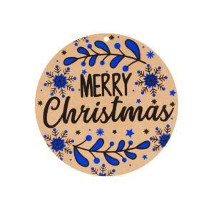 Art.7554 Esfera Navidad 2 Colores 25x25cm 1pz