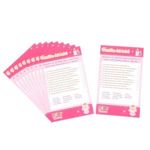 Art.7586 Juego Baby Shower Niña Familia Del Bebé 21.5x13.2cm 10pz