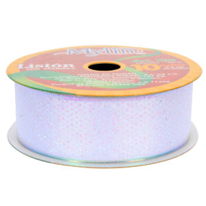 Art.760 Listón Satín Puntos Diamantados 3.8cm 10m