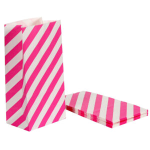 Art.7619 Bolsa De Papel Con Rayas 17.5x9x6cm 12pz