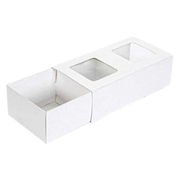 Art.7722 Caja De Cartón/Pvc 2 Divisiones 6x20x10cm 1pz