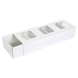 Art.7726 Caja De Cartón/Pvc 3 Divisiones 6x30x10cm 1pz