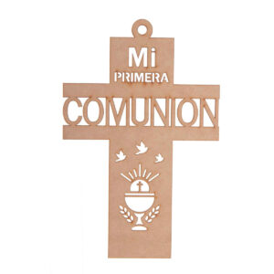 Art.8159 Cruz Primera Comunión Madera 27x18cm 1pz