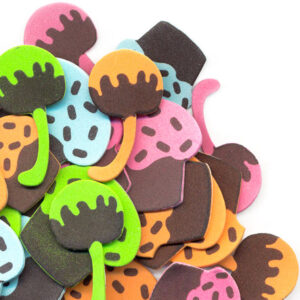 Art.8175 Panque Fomi Con Adhesivo Varios Tamaños 20g (aprox 60pz)