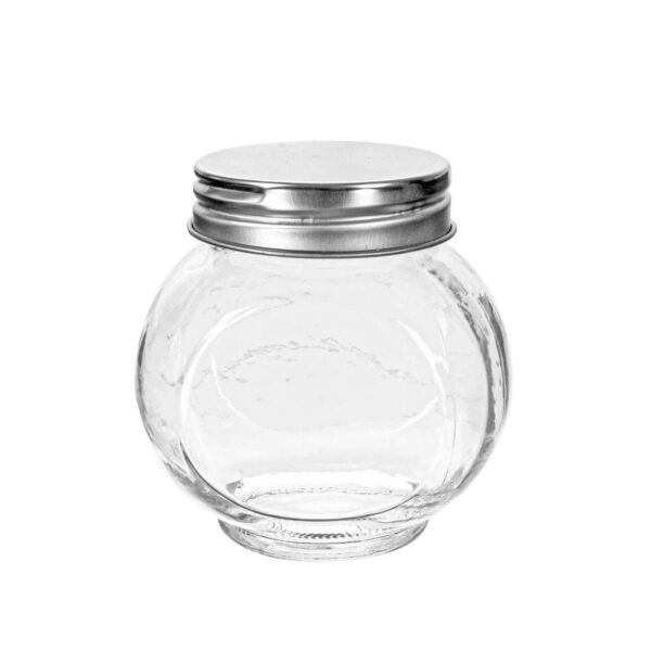 Art.8191 Frasco Con Tapa Metálica aprox 65ml 5.6x6x4.6cm 1pz