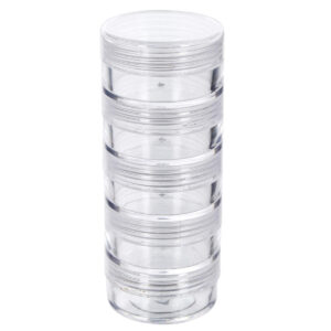 Art.8309 Cajas Redondas De Plástico 3.8x10cm 5pz