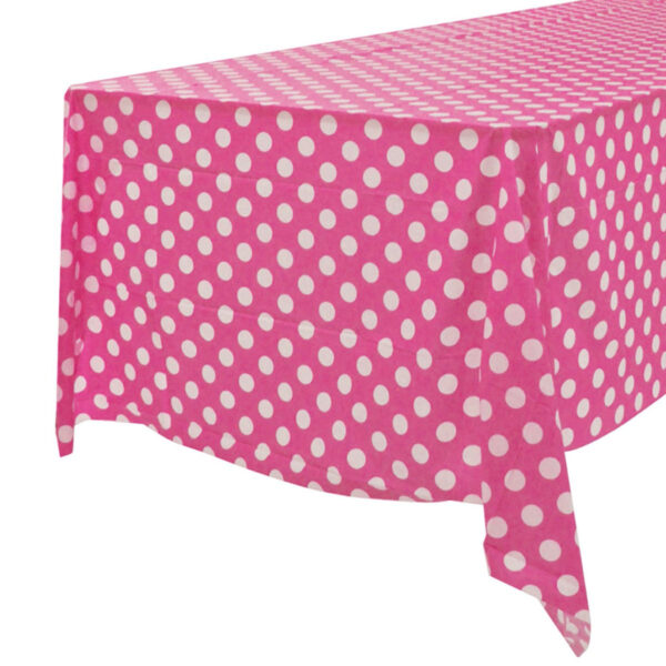 Art.8379 Mantel Plástico Rectangular Puntos 1.38x2.76m 1pz