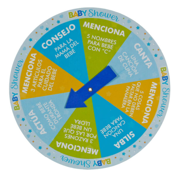 Art.8653 Juego De Ruleta Baby Shower 22.7x22.7cm 1pz