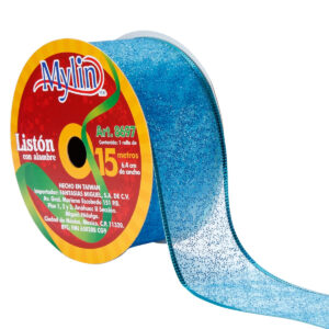 Art.8697 Listón Organza Con Diamantina 6.4cm 15m 1pz