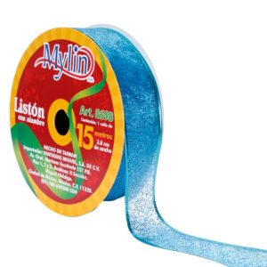 Art.8698 Listón Organza Con Diamantina 3.8cm 15m 1pz