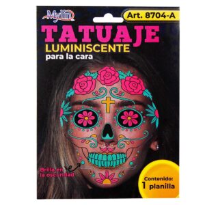 Art.8704 Tatuaje Luminiscente Para Cara 1 Planilla
