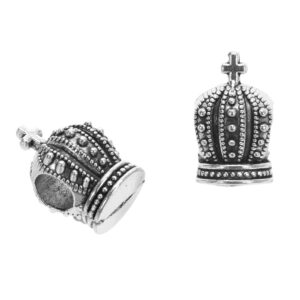 Art.8812 Cuenta Metal Corona 8.5x15mm 6pz