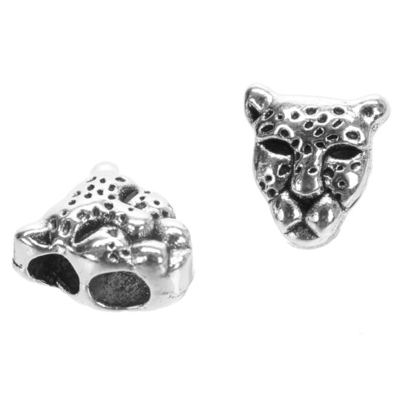 Art.8828 Cuenta Metal Leopardo 9x10mm 14pz