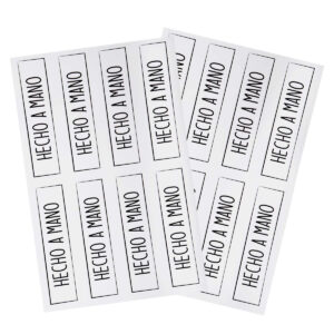 Art.8865 Calcomanía Rectangular Hecho a Mano 2x7cm 16cm